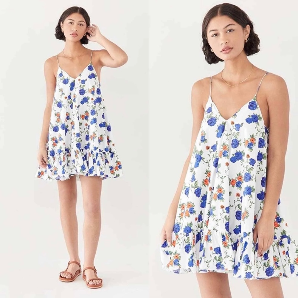 NWT Caroline Constas Floral White Dress